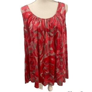 {INC} lace detailed floral blouse